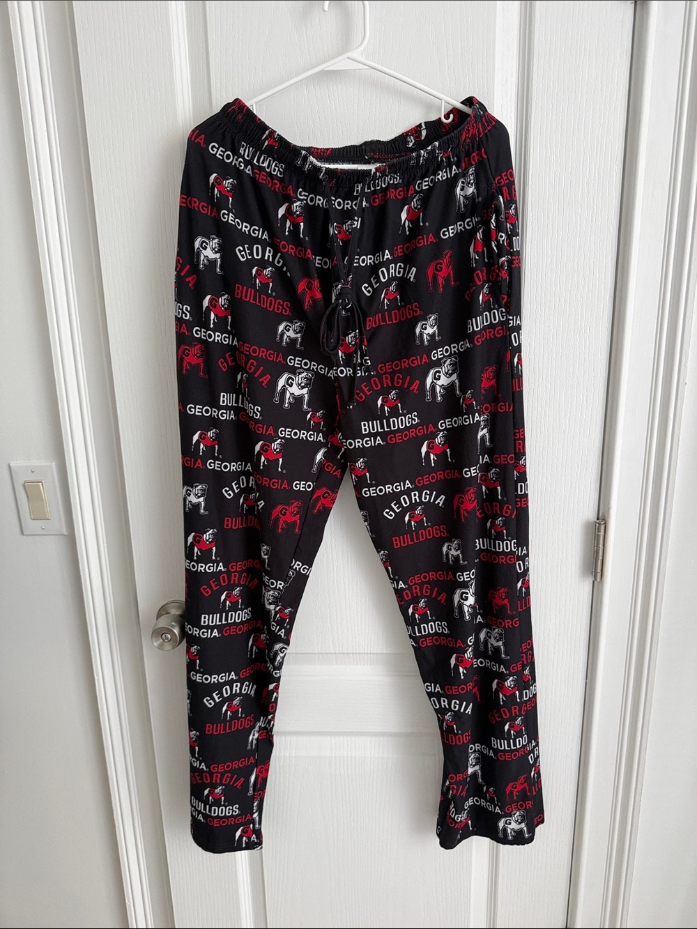 Georgia Bulldogs mens Black and Red Pajama Pants